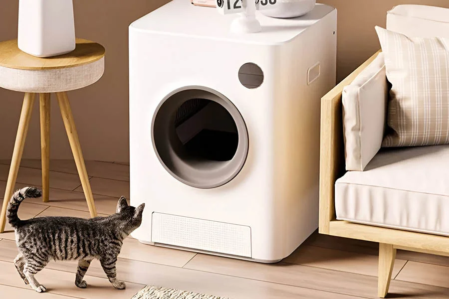 semi automatic cat litter box